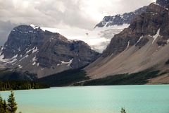 39 Bow Lake And Crowfoot Mountain and Glacier In Summer From Icefields Parkway.jpg